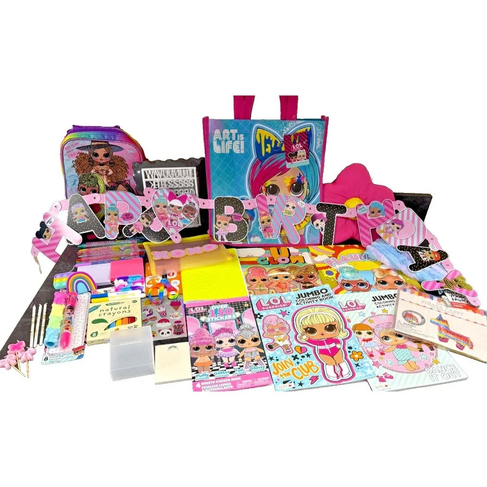 LOL Surprise Mega Birthday Gift And Stationery Bundle LOT OF 33 NEW